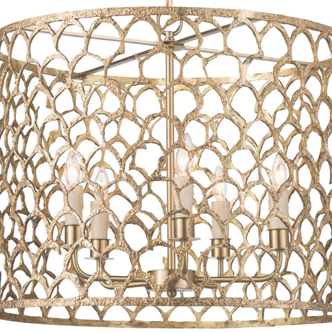 Cabana Modern Candelabra Chandelier with Cut-Out Drum Design