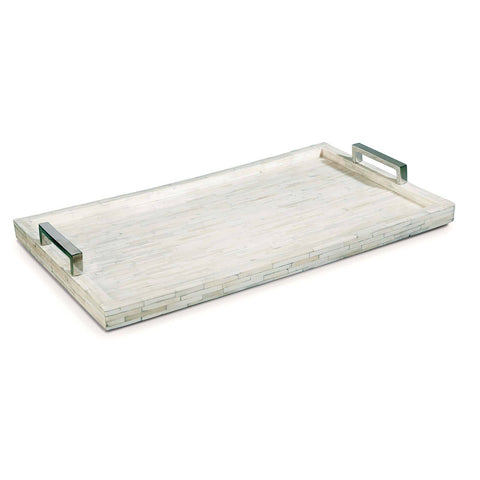 Contemporary Abstract Bone Serving Tray with Polished Finish