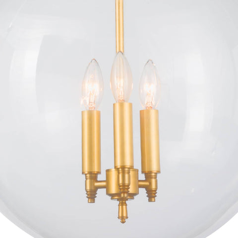 Ambient Globe Contemporary Candelabra Pendant Light