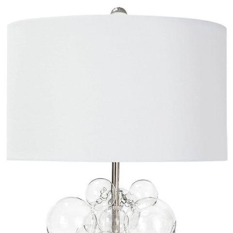 Accent Modern Drum Table Lamp in Clear