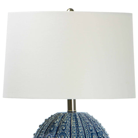 Sanibel Coastal Art Glass Round Table Lamp