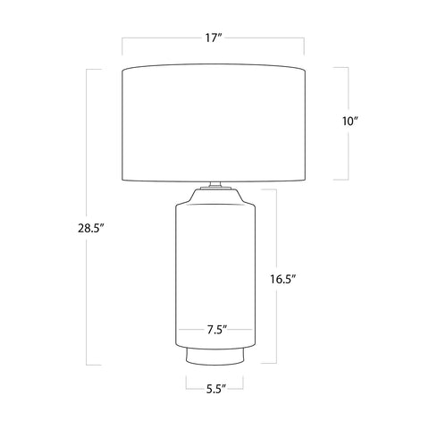 Markus Ambient Column Drum Table Lamp Modern Style