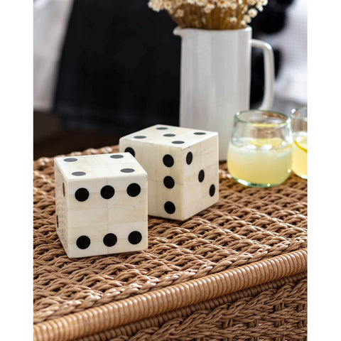 Decorating Essentials Geometric Inlay Cube Decorative Dice Set