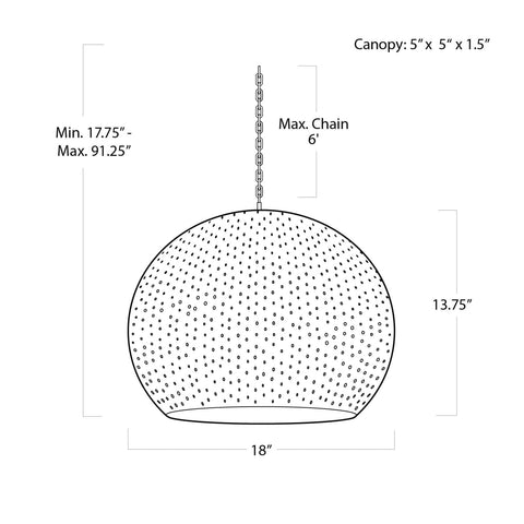 Accent Modern Handcrafted Round Pendant Light