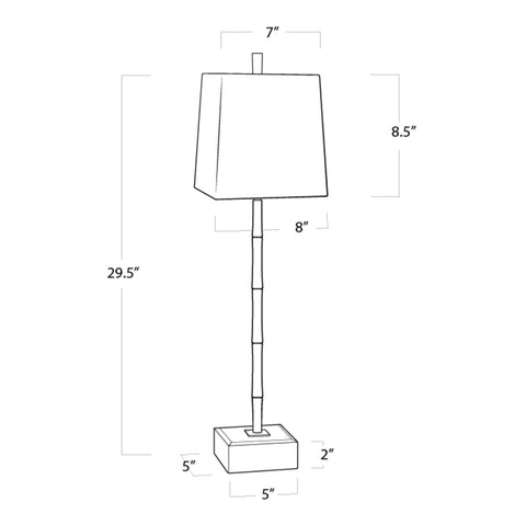 Sarina Elegant Traditional Buffet Accent Table Lamp