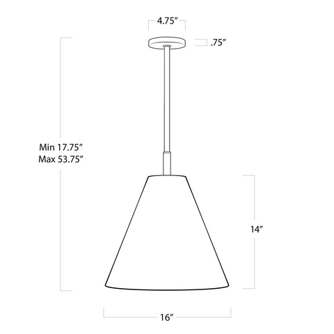 Bluff Ambient Modern Conical Pendant Light Ceiling Light