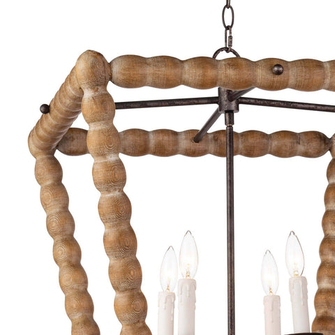 Perennial Ambient Lantern Chandelier with Carving Eclectic Ceiling Light