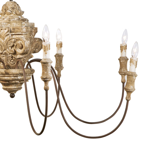 Accent Elegant Candelabra Chandelier with Bobeche Ceiling Light