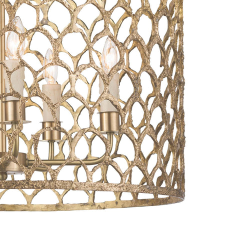 Cabana Modern Candelabra Chandelier with Cut-Out Drum Design