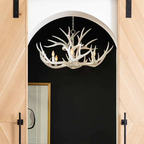 Antler Modern Rustic Candelabra Chandelier Ceiling Light