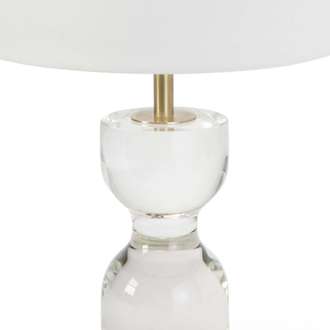 Joan Modern Column Table Lamp with Crystals Accent