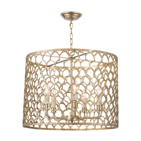 Cabana Modern Candelabra Chandelier with Cut-Out Drum Design