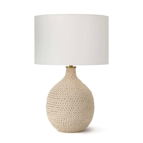 Biscayne Ambient Coastal Drum Table Lamp Handcrafted