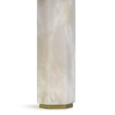 Accent Column Cylinder Table Lamp in Alabaster for Contemporary Spaces