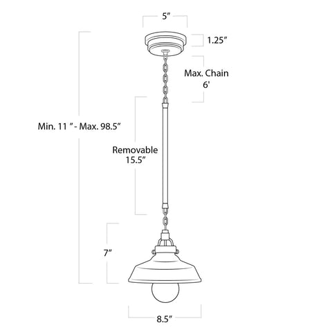 Maine Ambient Farmhouse Bell Pendant Light
