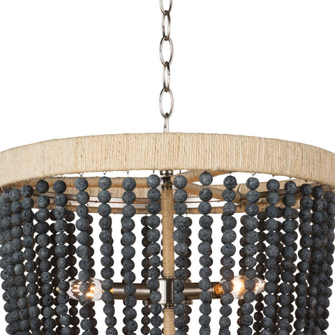 Milos Coastal Chandelier with Beads Accent Ceiling Light