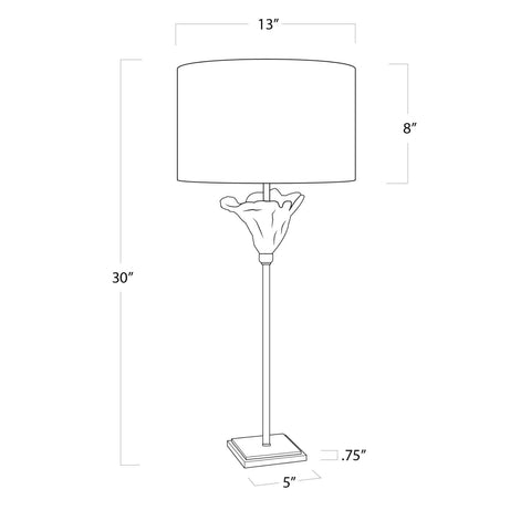 Monet Column Table Lamp with Carving in Gold for Modern Elegance