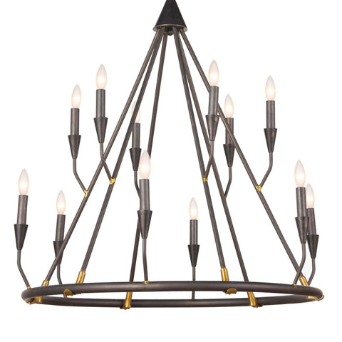 Sierra Rustic Candelabra Chandelier Ceiling Light