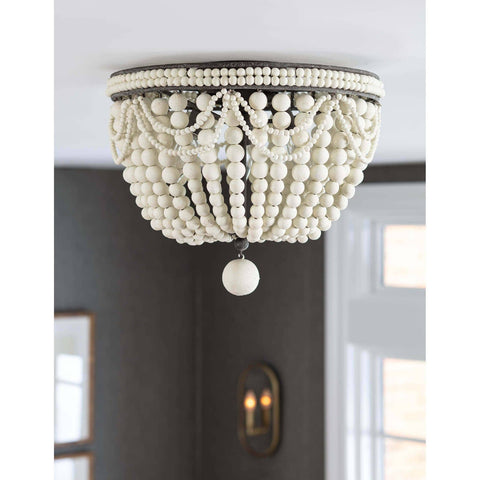 Malibu Bohemian Beads Flush Mount Ceiling Light