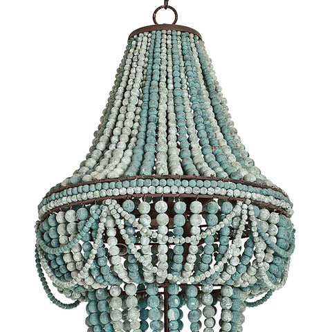 Malibu Bohemian Candelabra Chandelier with Beads Ceiling Light