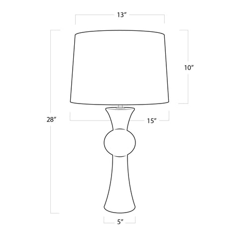 Vaughn Modern Column Table Lamp with Drum Shade