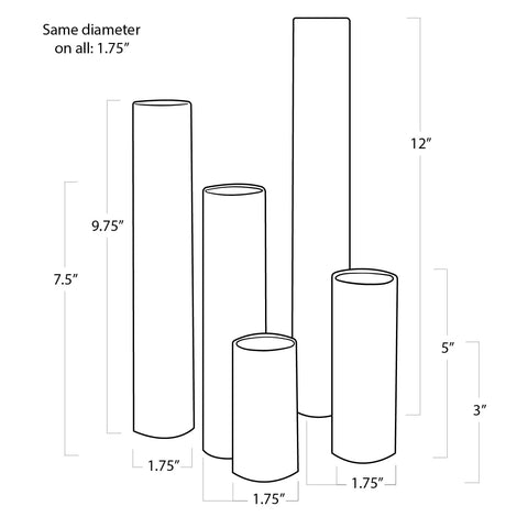 Decorating Essentials Handcrafted Hammered Brass Bud Vase