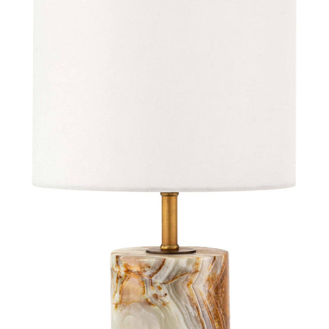 Jade Column Cylinder Table Lamp for Elegant Modern Ambience