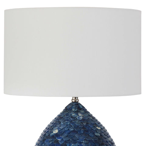Sirene Coastal Accent Handcrafted Table Lamp with Carving