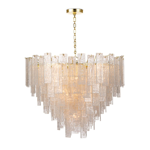 Ambient Glacier Tiered Beveled Chandelier for Elegant Spaces
