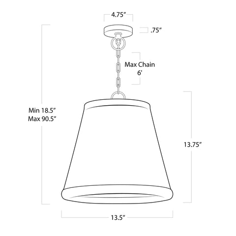 Augustine Ambient Coastal Conical Pendant Light