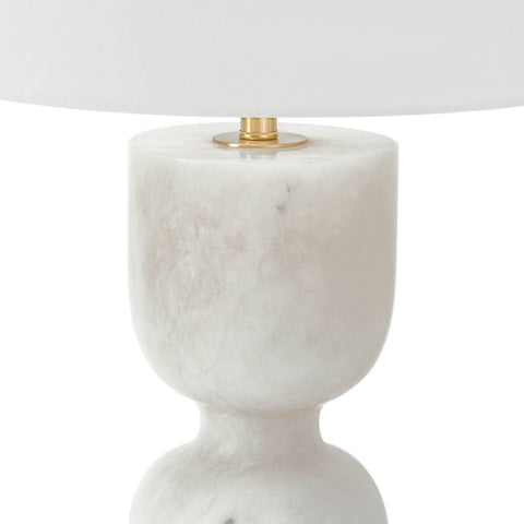 Joan Modern Column Table Lamp with Carving Accent