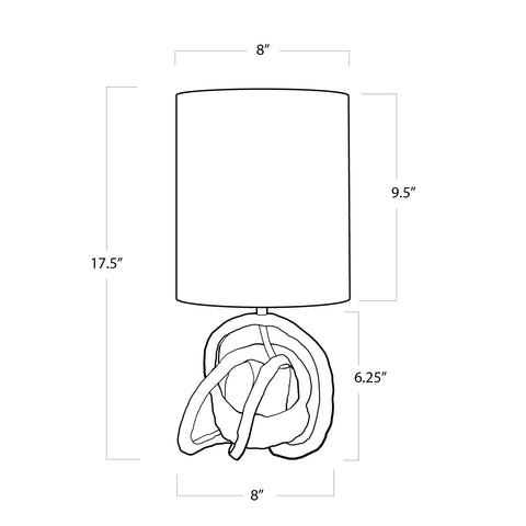 Accent Knot Modern Organic Cylinder Table Lamp