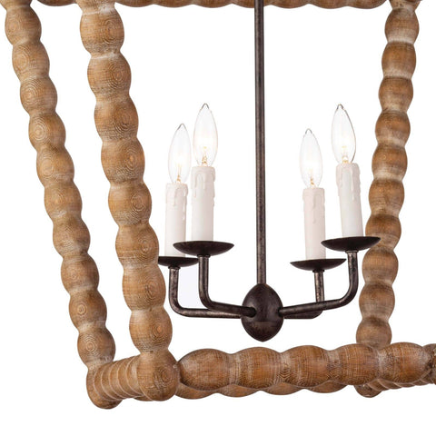 Perennial Ambient Lantern Chandelier with Carving Eclectic Ceiling Light
