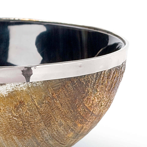Decorating Essentials Contemporary Polished Brass Bowl Vase