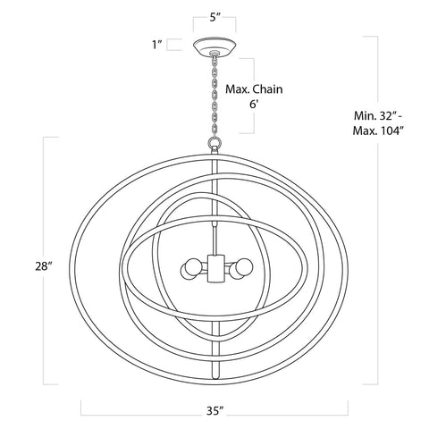 Sail Ambient Minimalist Candelabra Chandelier Ceiling Light