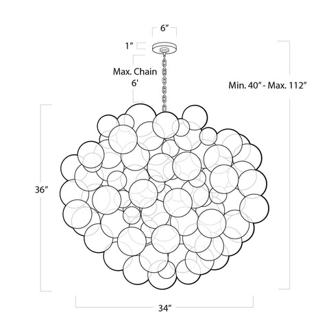 Nimbus Modern Candelabra Chandelier Accent Ceiling Light