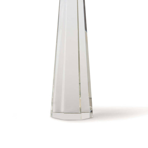 Accent Column Table Lamp with Crystals in Clear Nickel