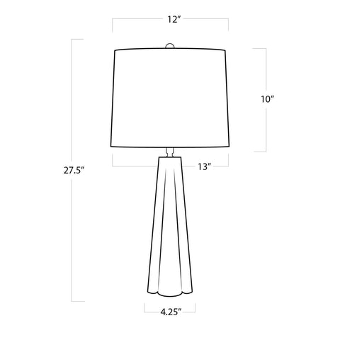 Accent Modern Column Drum Table Lamp in Alabaster
