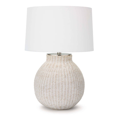 Hobi Coastal Accent Handcrafted Round Table Lamp