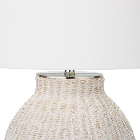 Hobi Coastal Accent Handcrafted Round Table Lamp