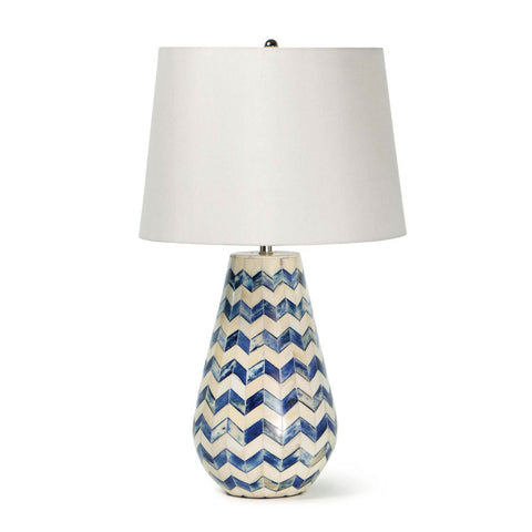 Accent Chevron Bohemian Table Lamp with Inlay