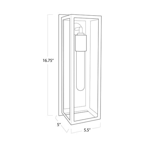 Sydney Modern Minimalist Lantern Accent Wall Light Sconce