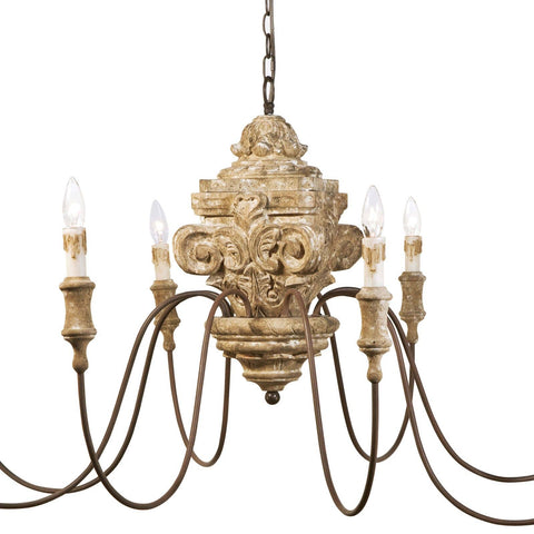 Accent Elegant Candelabra Chandelier with Bobeche Ceiling Light