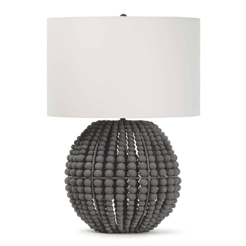 Tropez Coastal Accent Drum Table Lamp with Beads