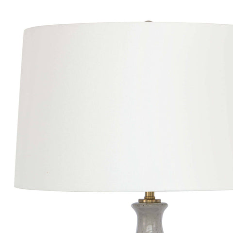 Glace Accent Drum Table Lamp with Finial Elegant Modern Lamp