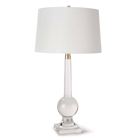 Stowe Column Table Lamp with Crystals Elegant Modern