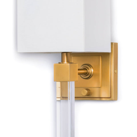 Metro Accent Column Sconce with Crystals Modern Wall Light