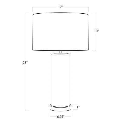 Mali Contemporary Accent Column Table Lamp