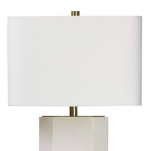 Grace Elegant Column Table Lamp with Finial Accent