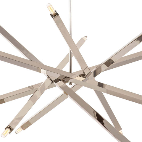 Viper Sputnik Chandelier in Silver Contemporary Ceiling Light